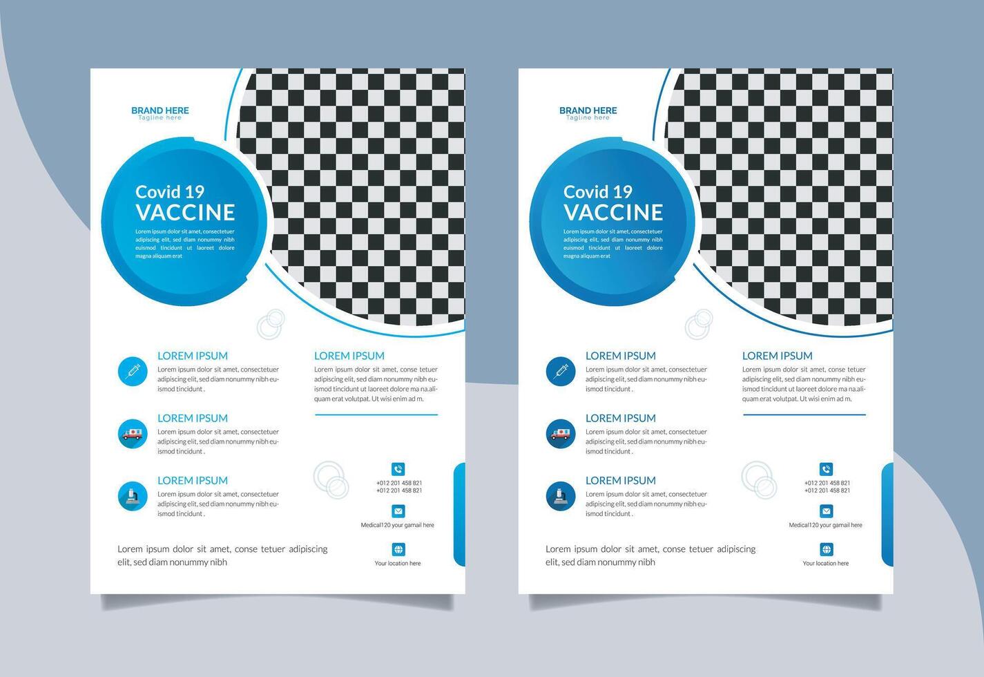 healthcare and medical Corporate flyer or poster design, Brochure Flyer Layout template design vector