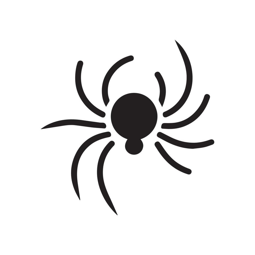 minimalist spider logo on a white background vector