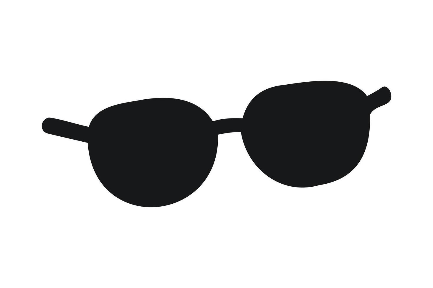 Black silhouettes of Sunglasses. Concept of fashion accessories, eye protection. Isolated on white background. Print. Design element. Graphic illustration vector