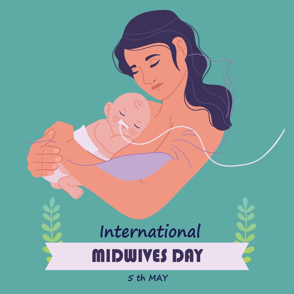 international day of the midwife vector