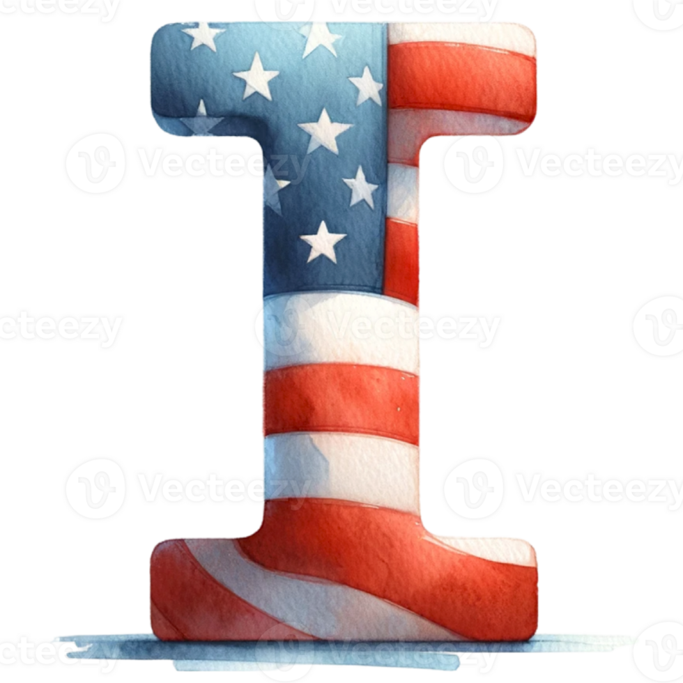 4th of July Alphabet and Number bringing the essence of Independence Day to your creations png