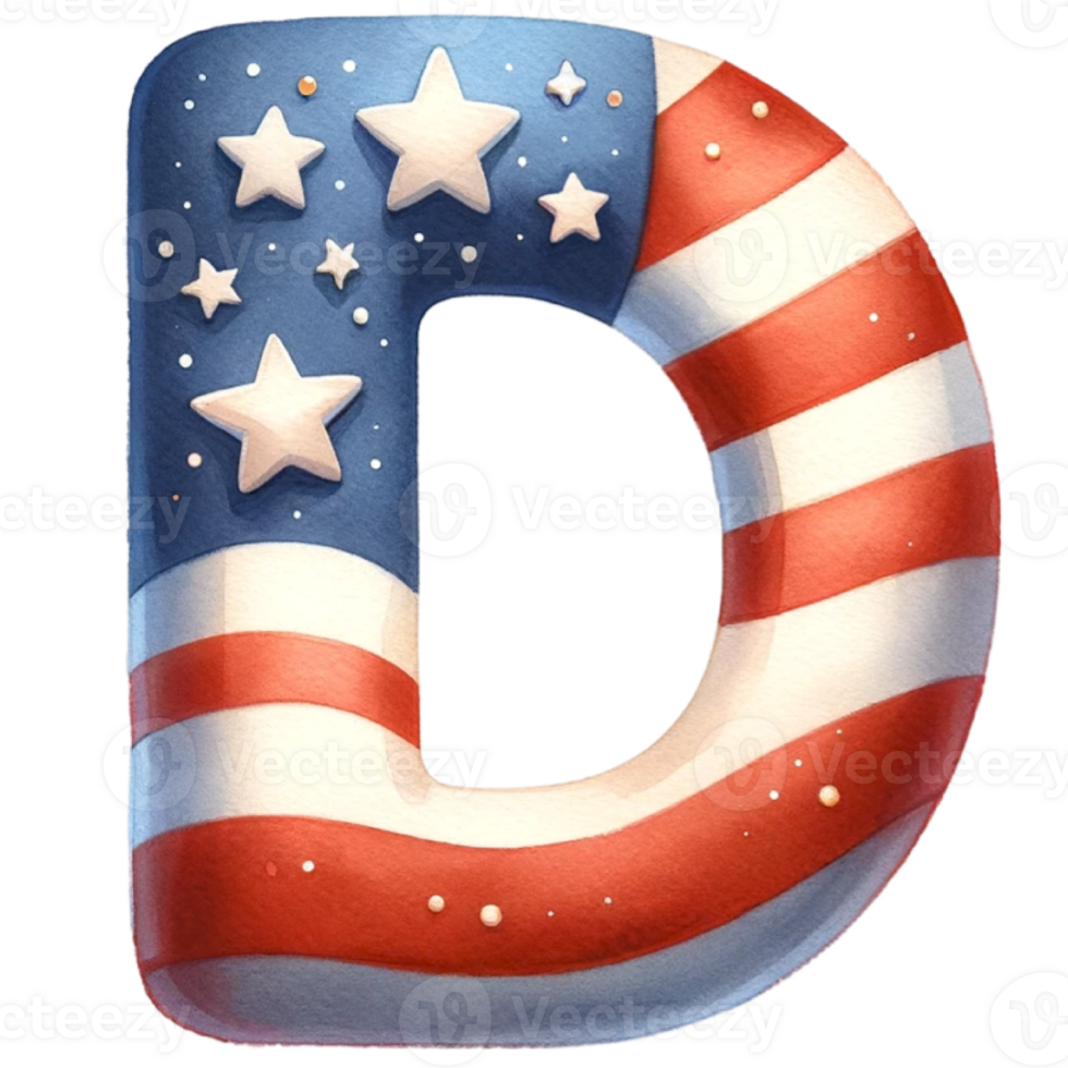 4th of July Alphabet and Number bringing the essence of Independence Day to your creations png