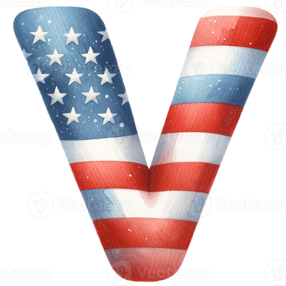 4th of July Alphabet and Number bringing the essence of Independence Day to your creations png