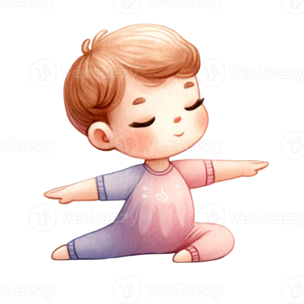 Delight in the Calm And Cute Baby in Yoga Clipart Baby Shower Invitations, Or Yoga Studio Flyers, This Digital Download Includes A Set Of Hand-Drawn png