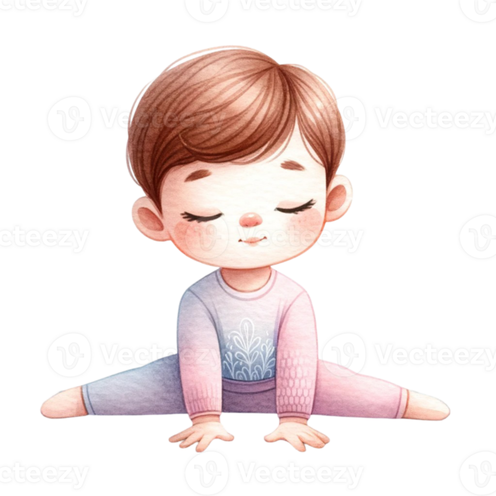 Delight in the Calm And Cute Baby in Yoga Clipart Baby Shower Invitations, Or Yoga Studio Flyers, This Digital Download Includes A Set Of Hand-Drawn png