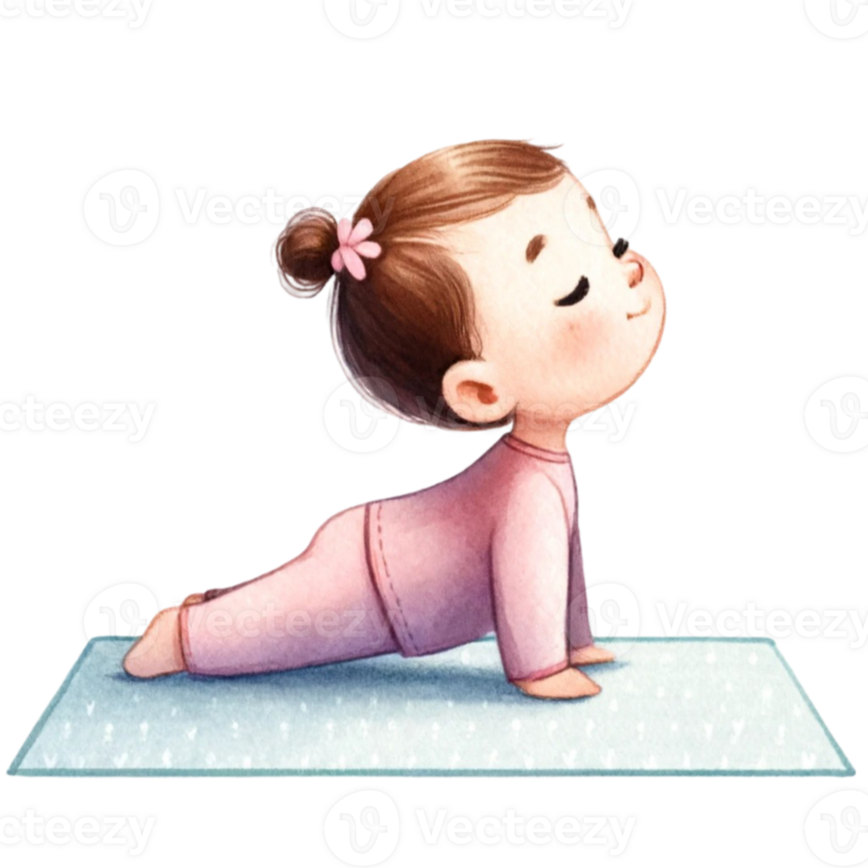 Delight in the Calm And Cute Baby in Yoga Clipart Baby Shower Invitations, Or Yoga Studio Flyers, This Digital Download Includes A Set Of Hand-Drawn png