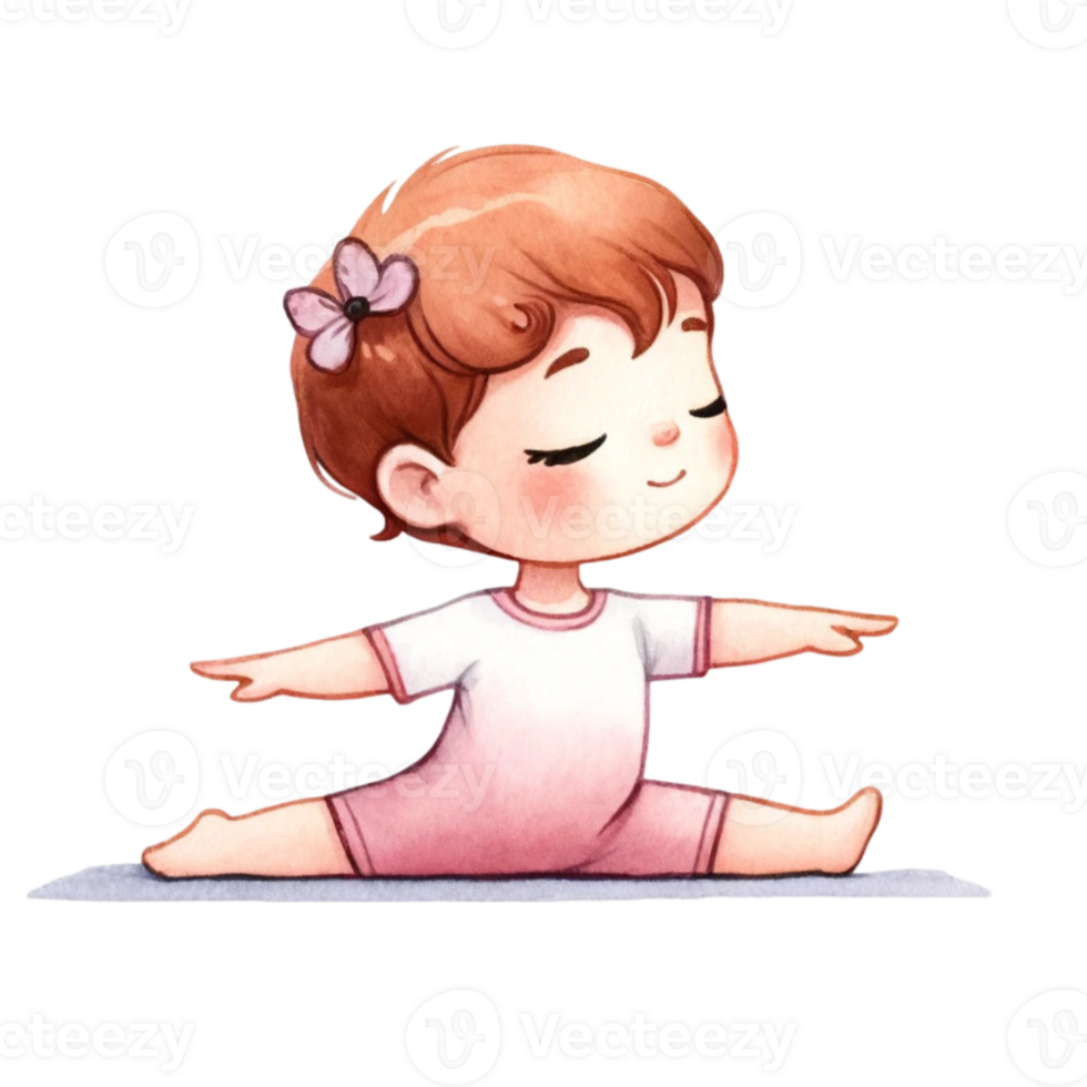 Delight in the Calm And Cute Baby in Yoga Clipart Baby Shower Invitations, Or Yoga Studio Flyers, This Digital Download Includes A Set Of Hand-Drawn png