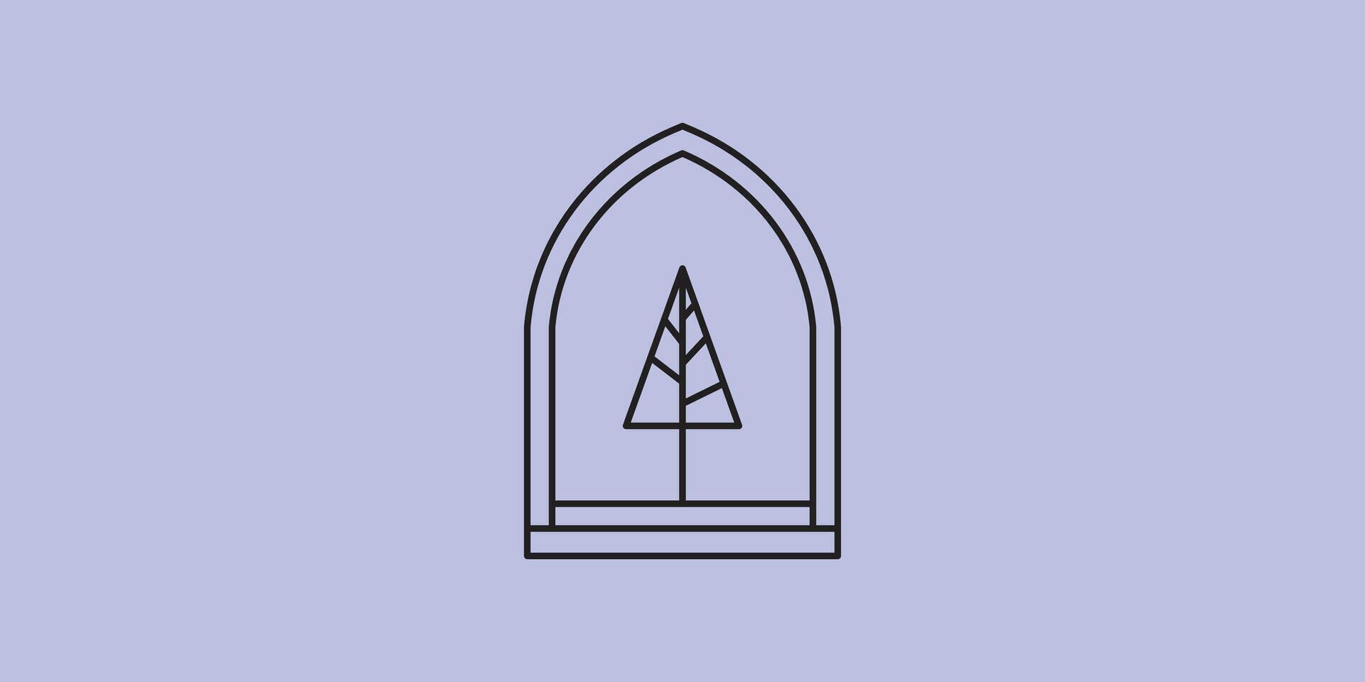 logo leaf line art minimalist icon design vector