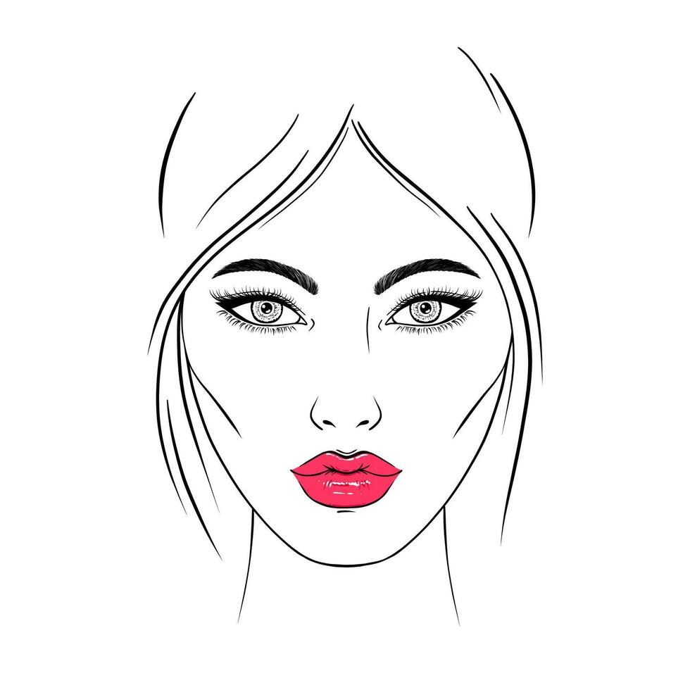 African woman face vector