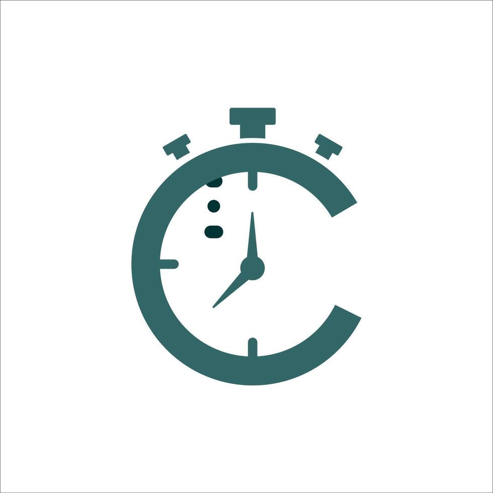 Alarm Clock logo design illustration vector