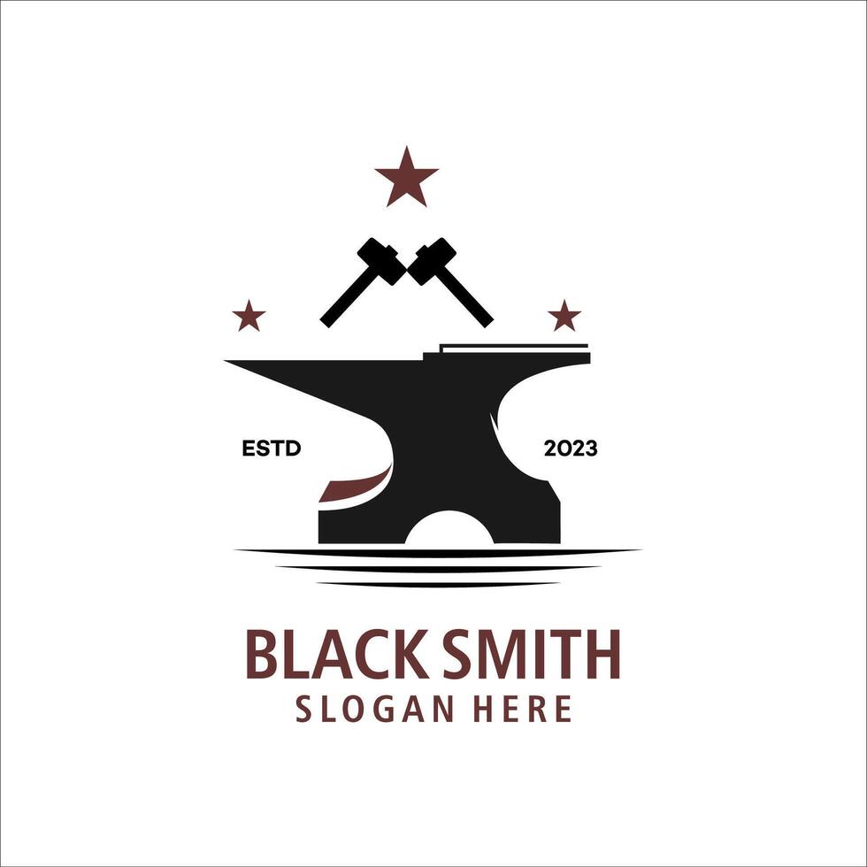 black smith logo template illustration design vector