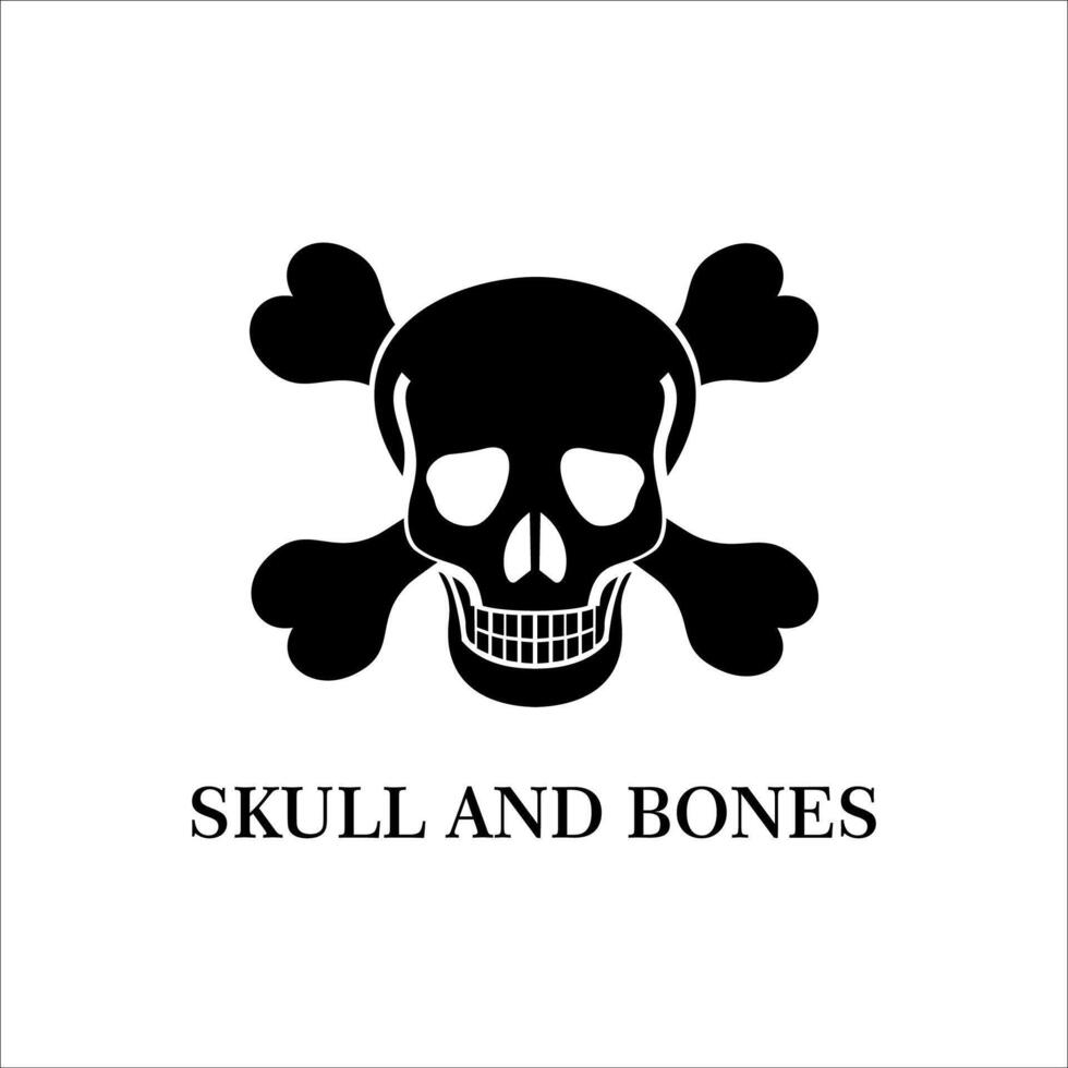skull head logo template illustration design vector