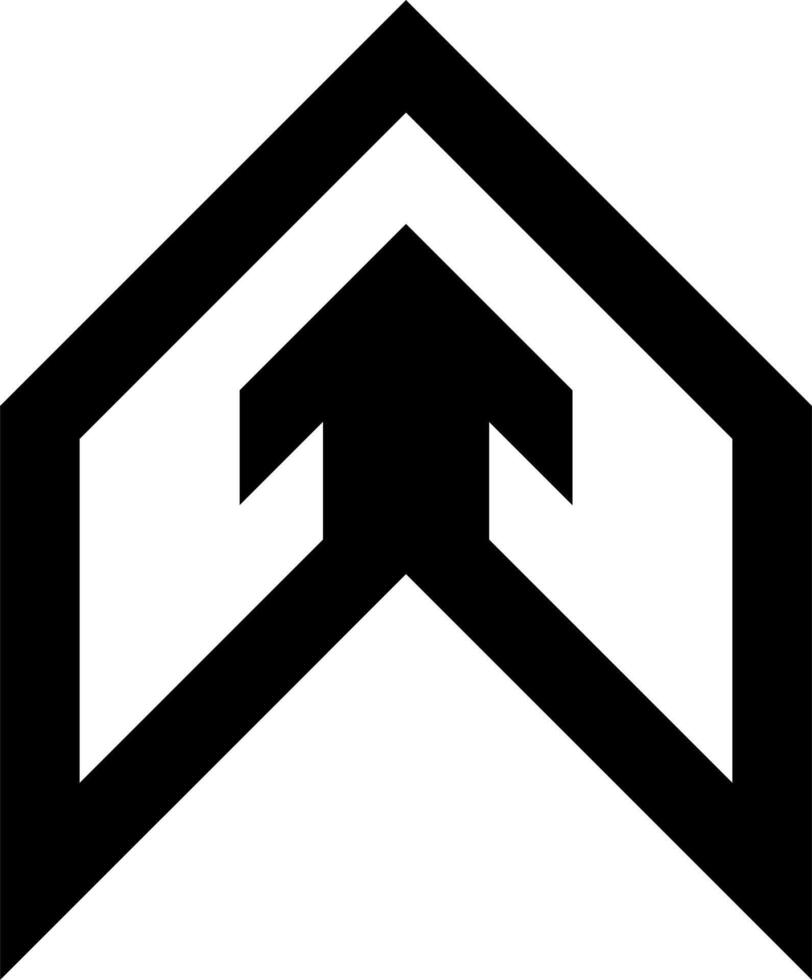 Decorative shape for logo in arrow type vector
