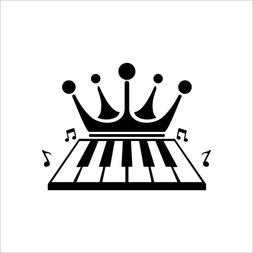 piano logo modelo ilustración diseño vector