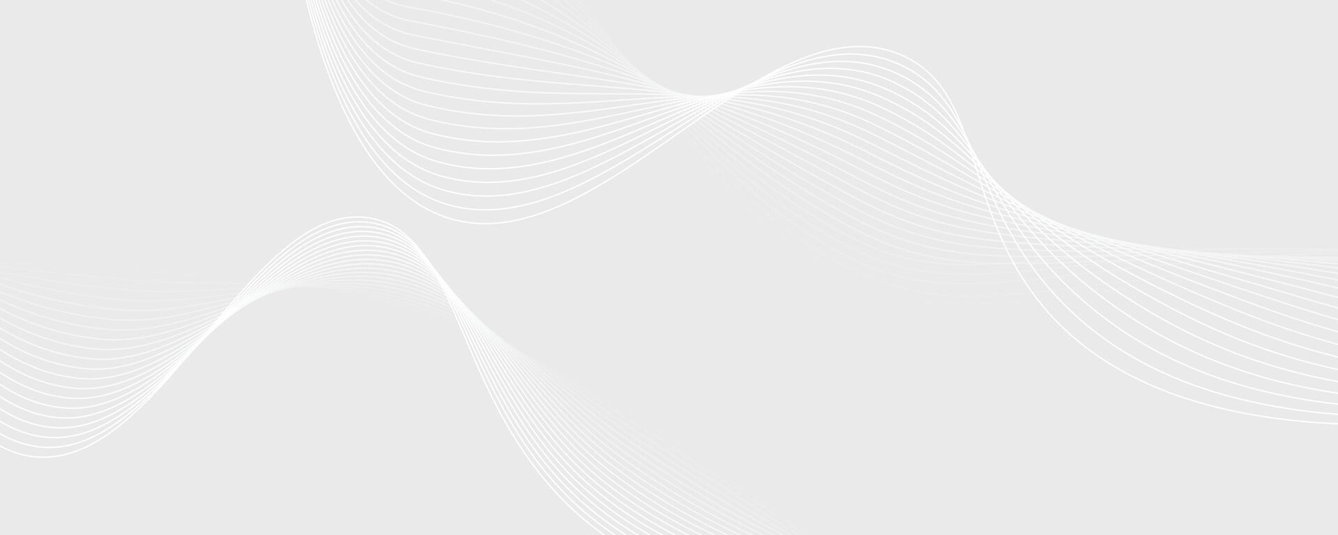 Modern abstract background with wavy lines, Abstract white digital blend wave lines and technology background vector