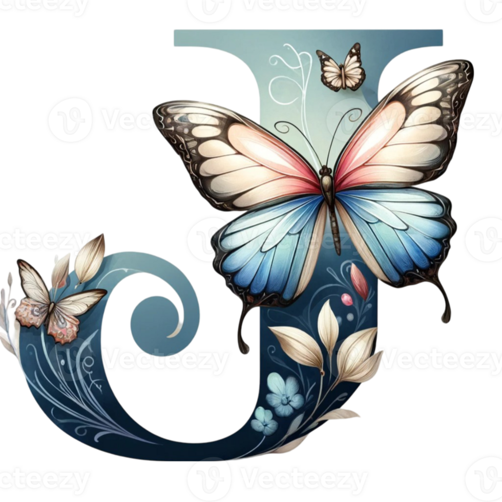 Watercolor Butterfly Alphabet Clipart Our Watercolor Butterfly Alphabet Clipart is a meticulously crafted digital collection that brings the elegance of butterflies right to your fingertips png
