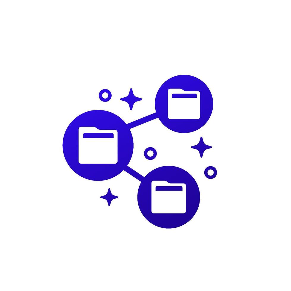 folders icon on white, vector