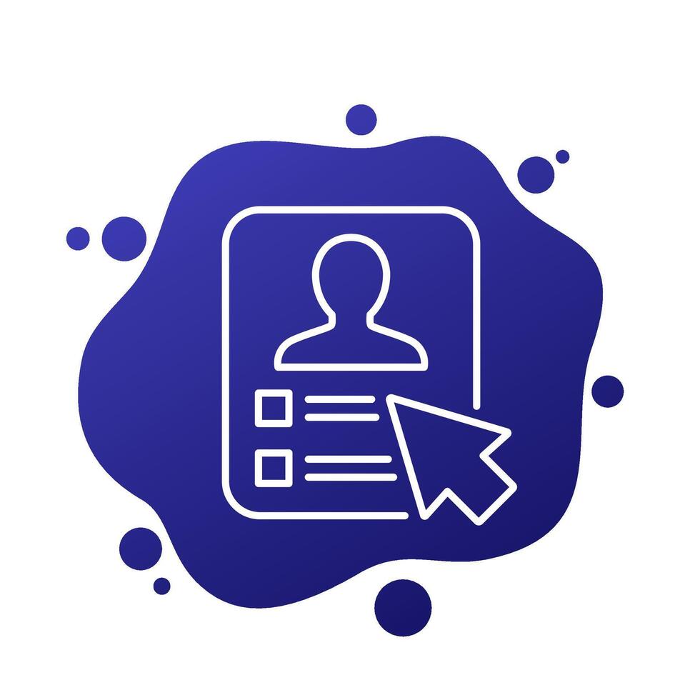 account, user profile line icon, vector