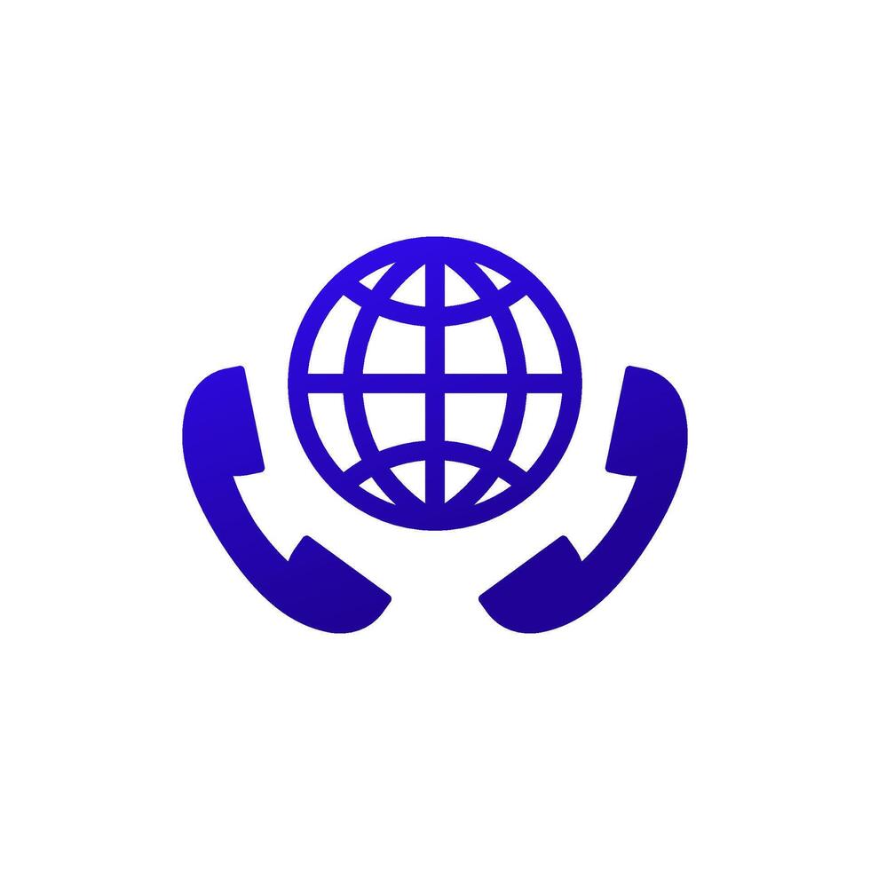 international phone call icon, vector