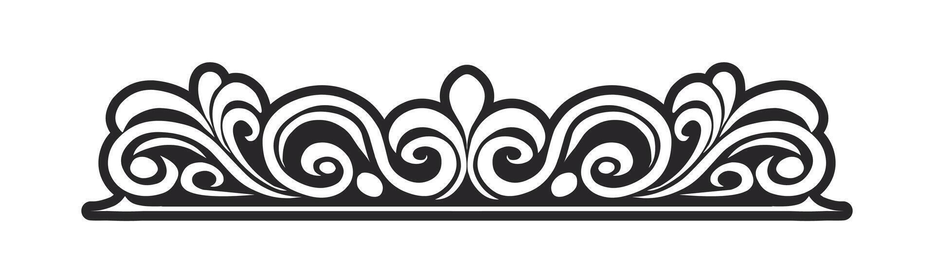 Ornament floral design element for frame, border, and wedding with vintage style vector