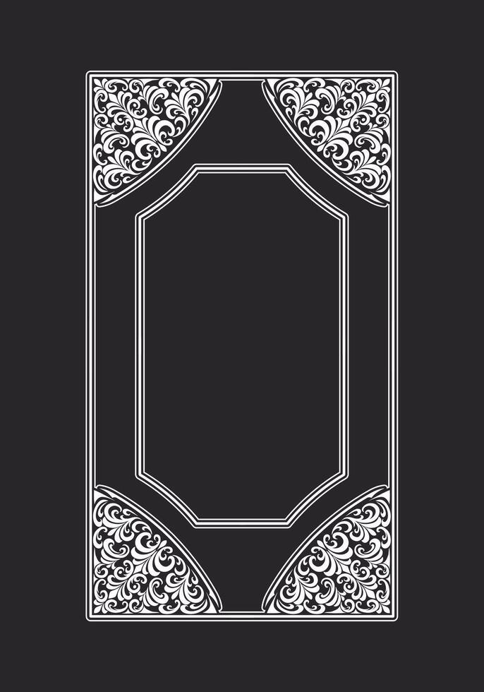 Classic style frame design with exquisite engraving and luxury vector