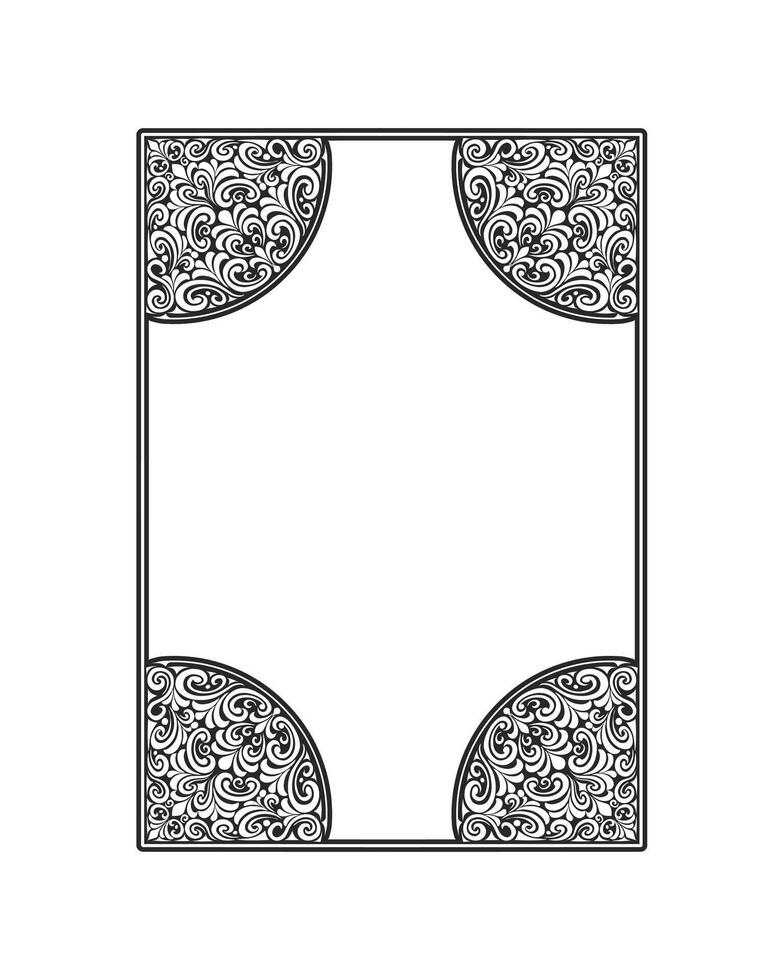 Classic style frame design with exquisite engraving and luxury vector