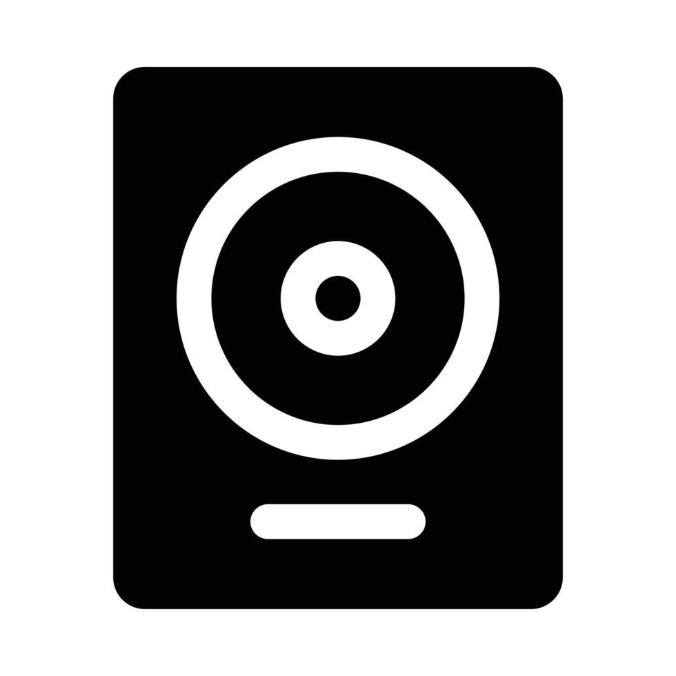 Simple Gold Record solid icon. The icon can be used for websites, print templates, presentation templates, illustrations, etc vector
