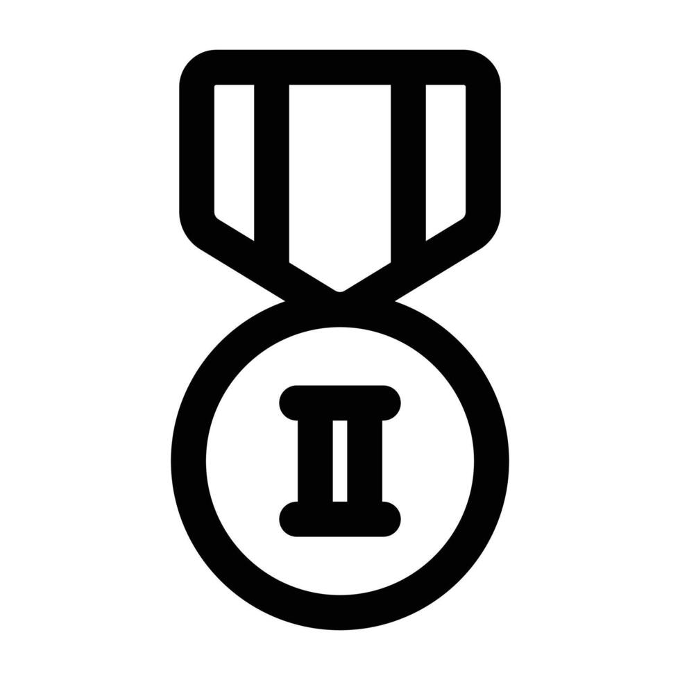 Simple Silver Medal icon. The icon can be used for websites, print templates, presentation templates, illustrations, etc vector