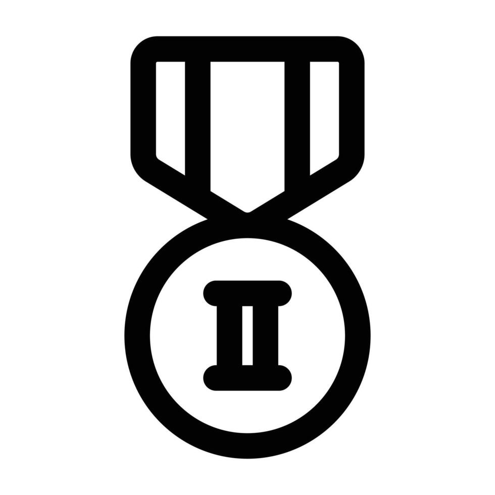 Simple Silver Medal icon. The icon can be used for websites, print templates, presentation templates, illustrations, etc vector