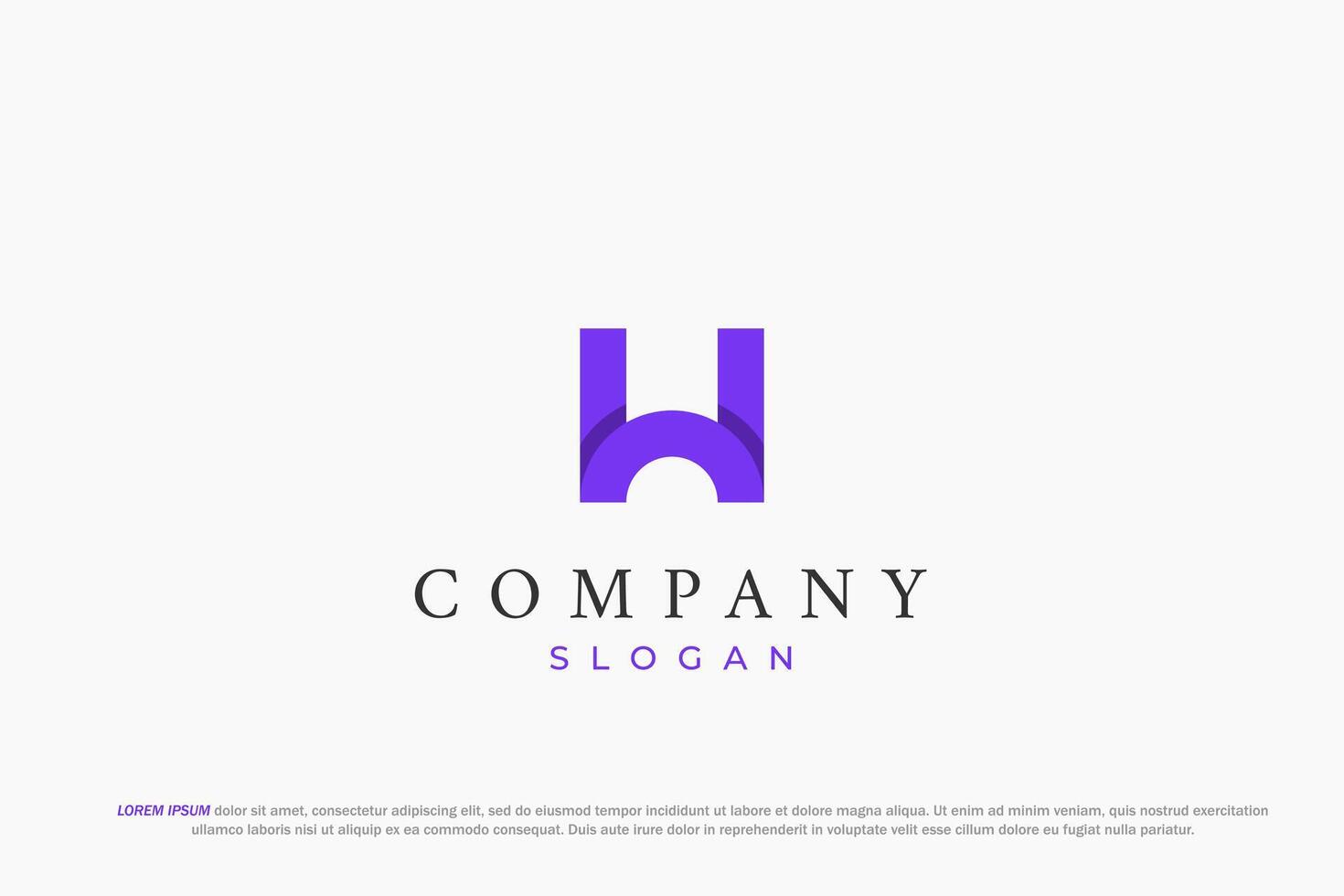 letter w and h monogram logo vector