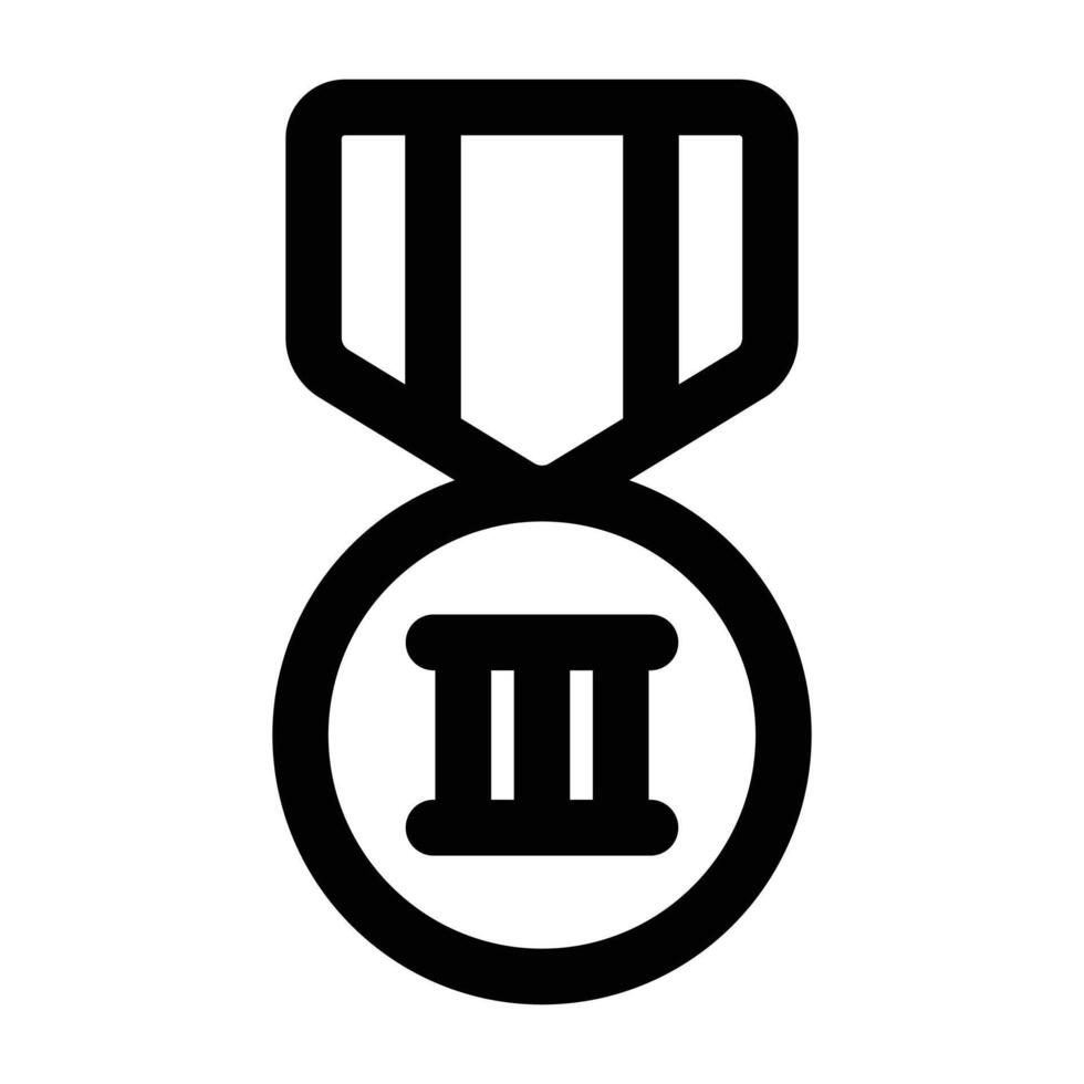 Simple Bronze Medal icon. The icon can be used for websites, print templates, presentation templates, illustrations, etc vector