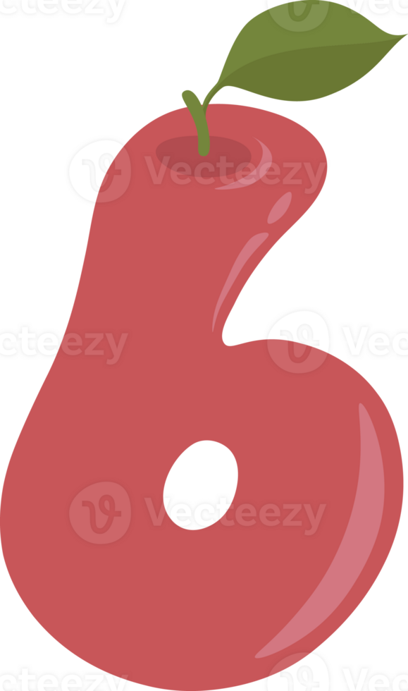 Apple Alphabet - No.6 png