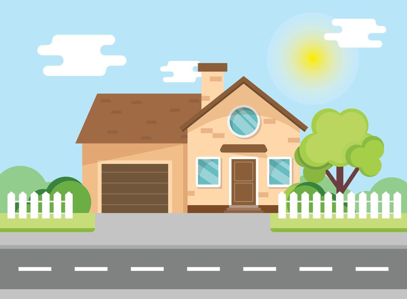 House icon in flat style. Home illustration on isolated background. Apartment building sign business concept. vector