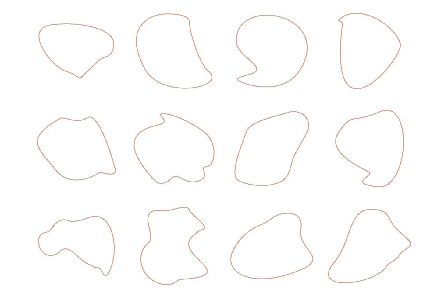 Blobs Abstract Shape Set Abstract Black Shapes Liquid Shape Elements Random Outline Fluid Shapes. vector