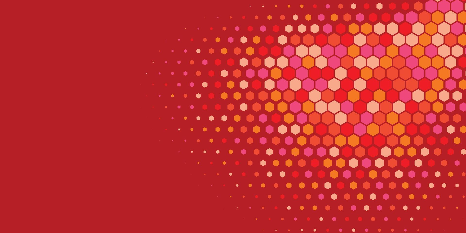 Abstract Hexagon Pattern Geometric multi Color Background vector