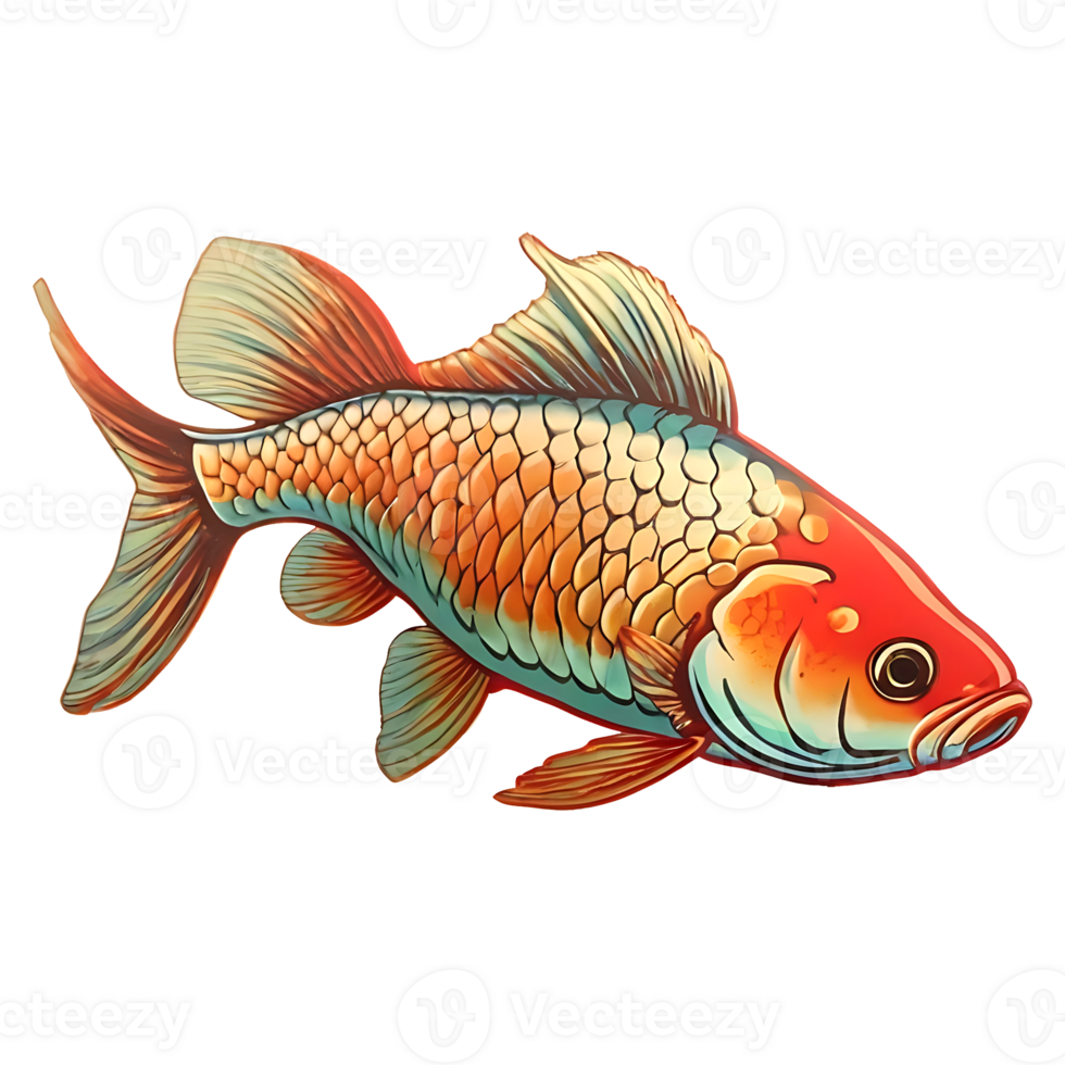 Asian Arowana fish sticker png