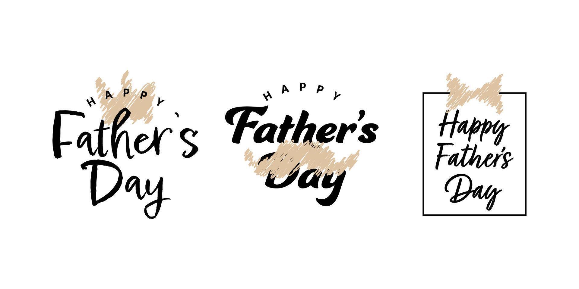 Happy Fathers day illustration template design vector