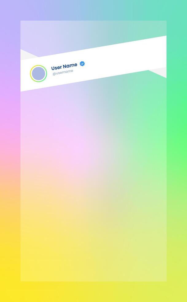 Vertical story template in gradient colors. Social media frame illustration. vector