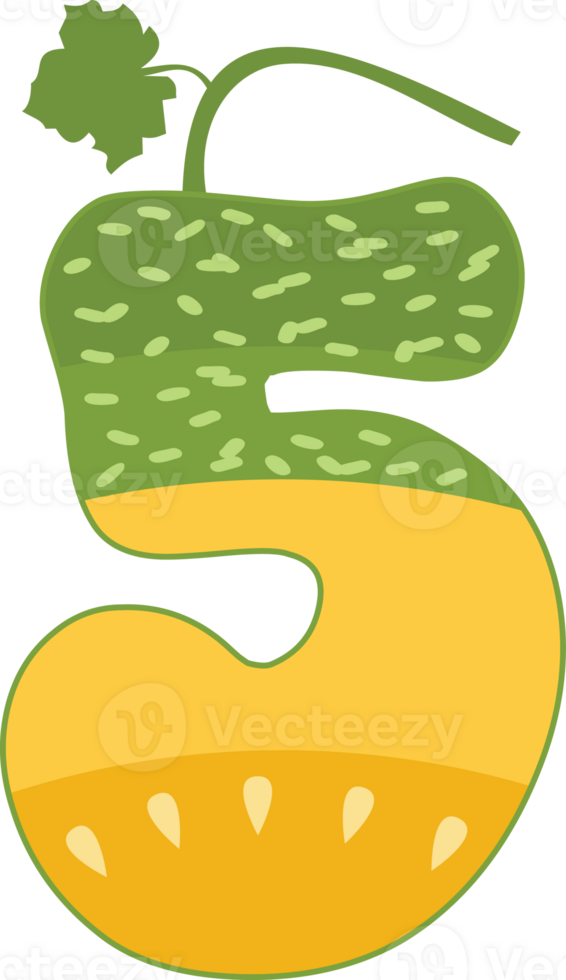 Melon Alphabets and number png