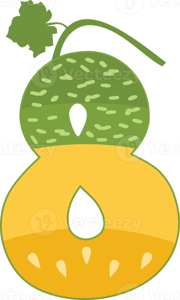 Melon Alphabets and number png