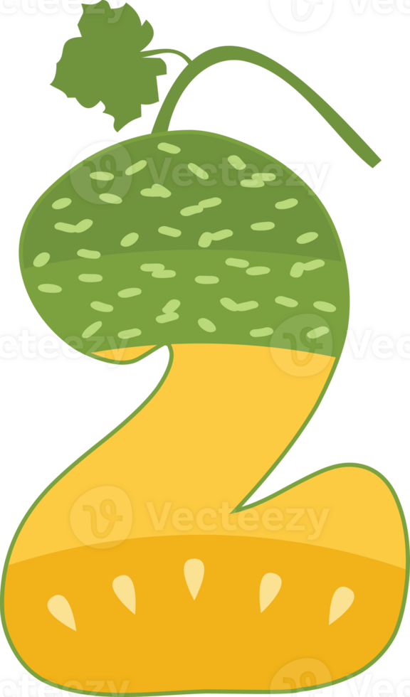 Melon Alphabets and number png
