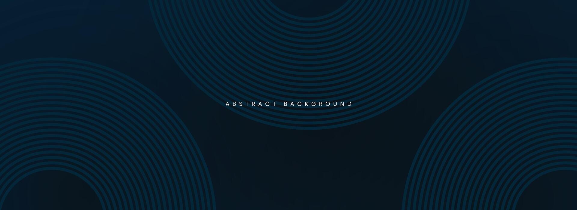 Dark blue abstract background with glowing curved waves. vector