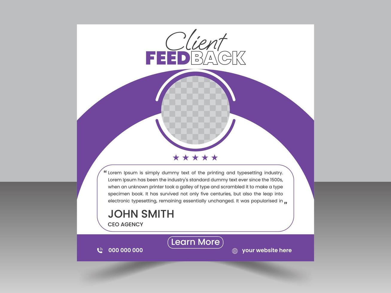 Creative And Simple Client Testimonial Design vector