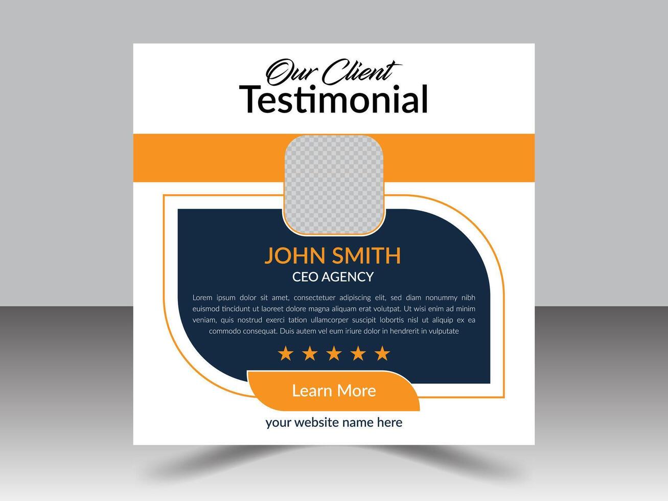 Creative And Simple Client Testimonial Design vector