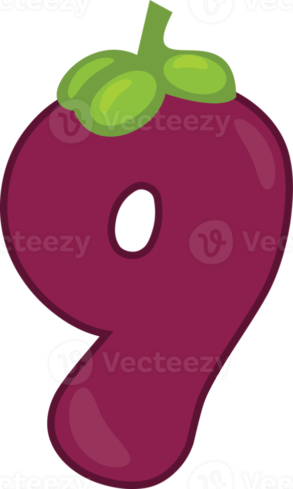 Mangosteen alphabets - No.9 png