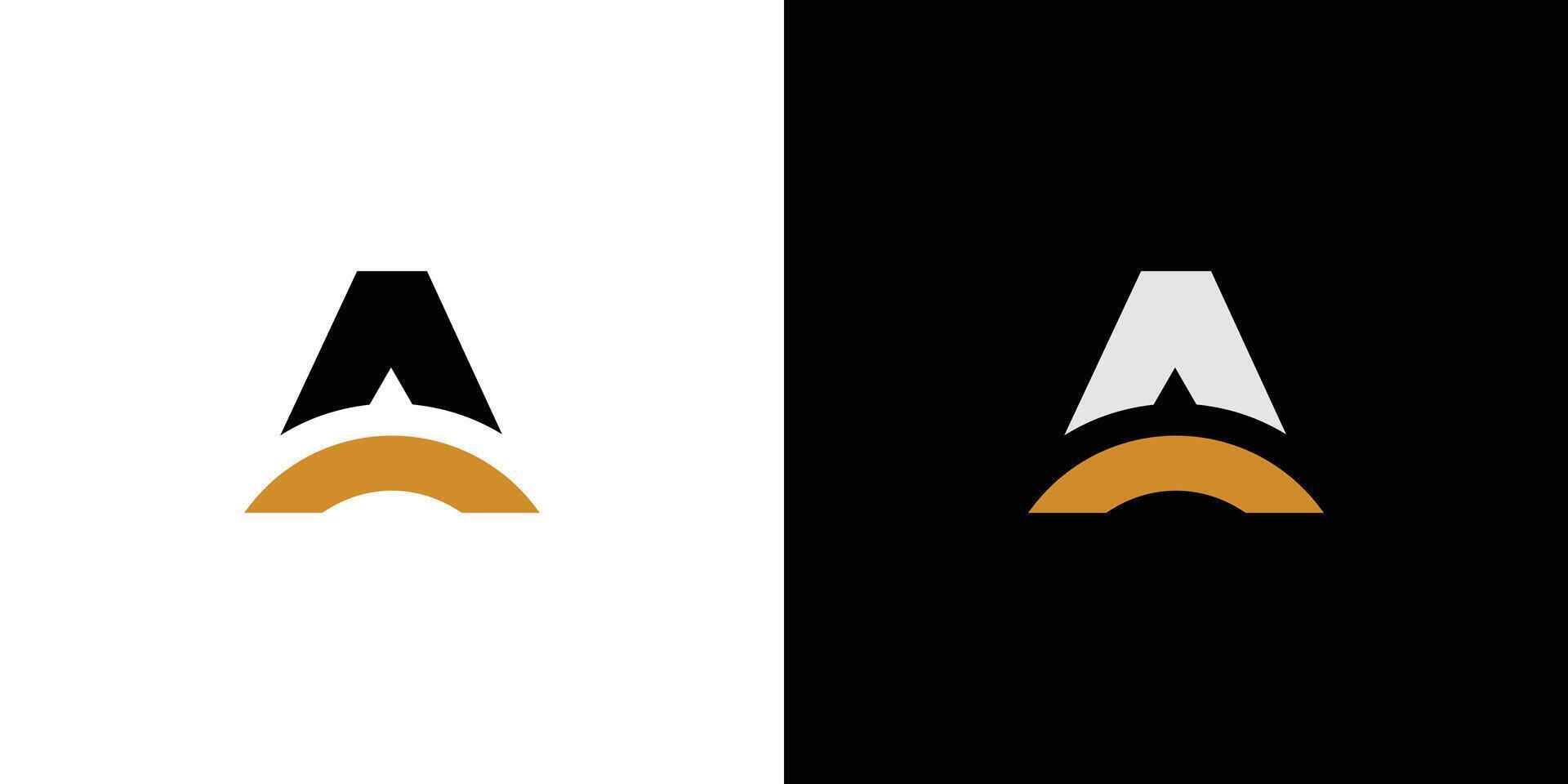 Modern and unique A letter initial logo design vector