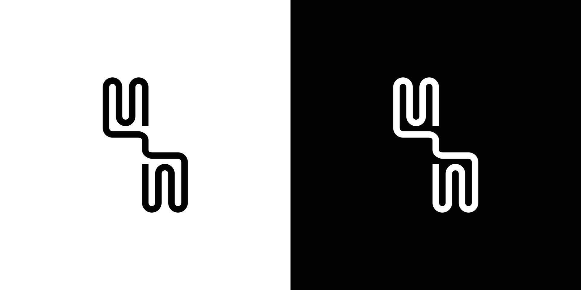 Modern and unique MW logo design vector