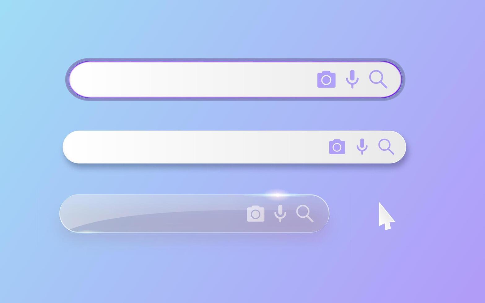 Search bar icon. Flat design vector