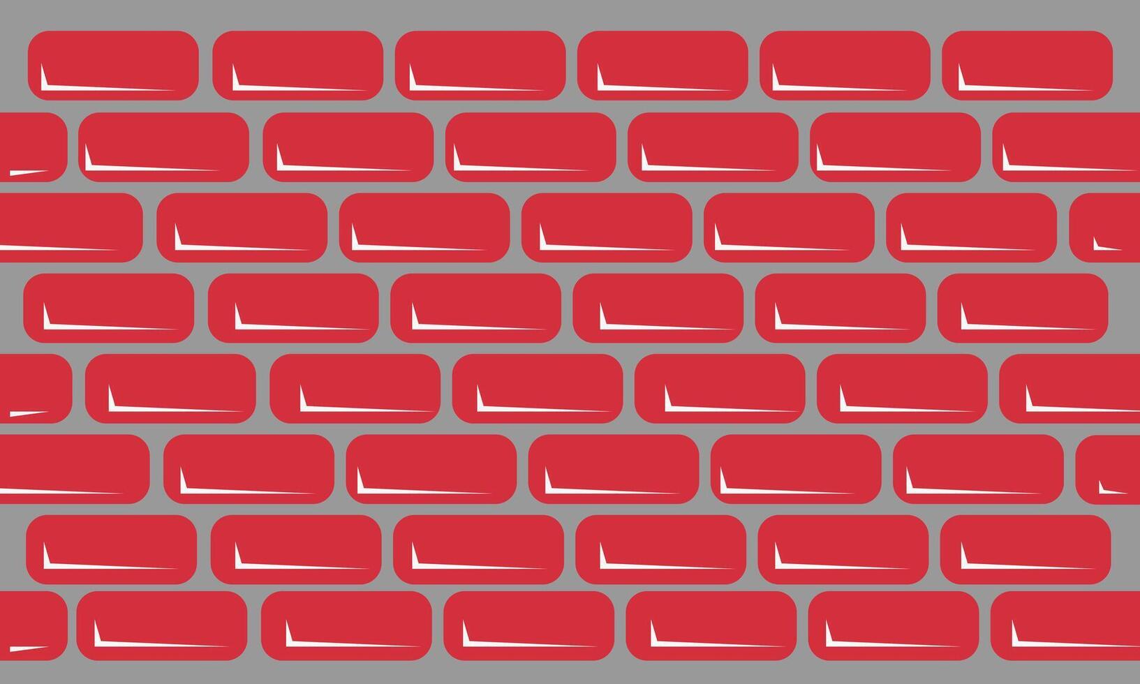 Red brick wall seamless background vector