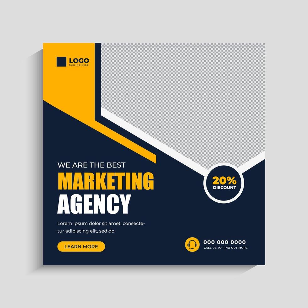 Digital marketing social media post and banner template vector
